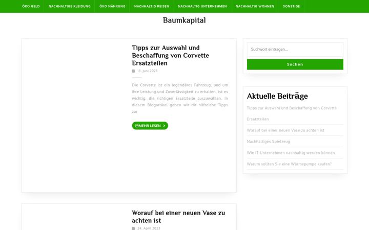 Ekraanipilt saidist baumkapital.de
