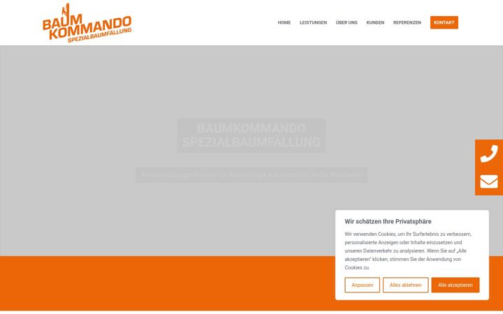 Screenshot of baumkommando.de