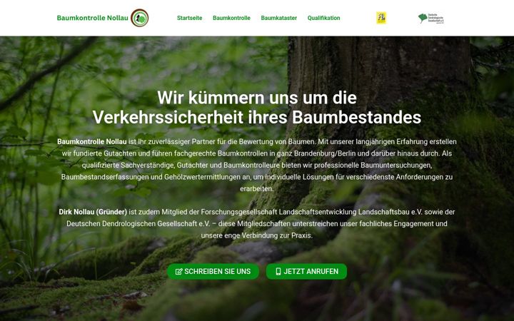 Screenshot of baumkontrolle-nollau.com