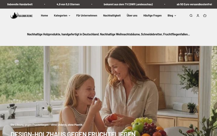 Screenshot van baumkrone.de