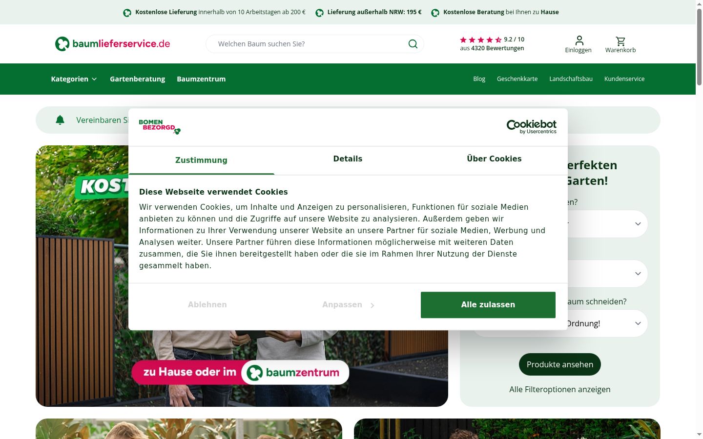 Sutikimo reklamjuostės, rodytos prieš bet kokią sąveiką, ekrano kopija