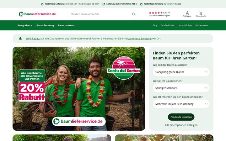 Screenshot of baumlieferservice.de