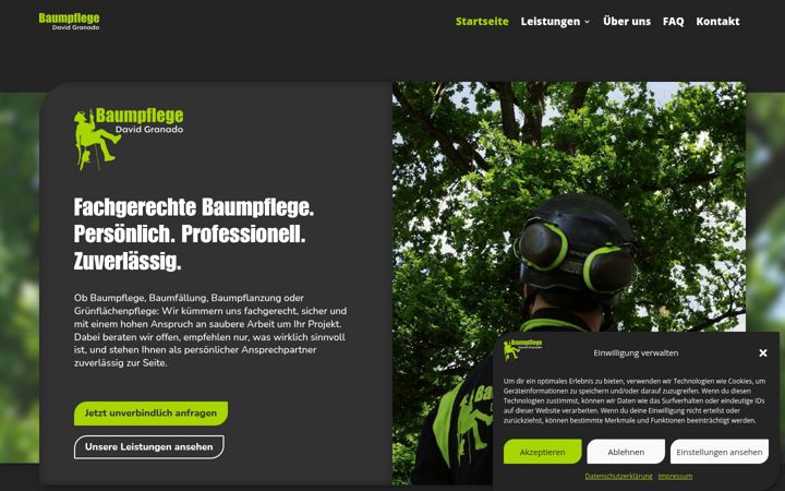 Screenshot von baumpflege-dg.de