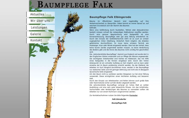 Skjámynd af baumpflege-falk.de