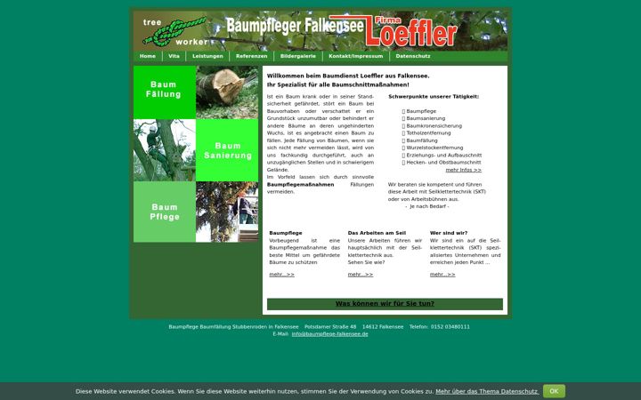 Screenshot of baumpflege-falkensee.de