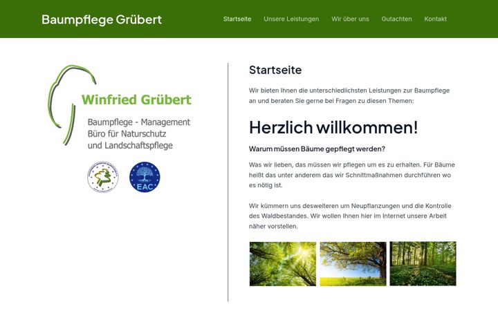 Screenshot of baumpflege-gruebert.de