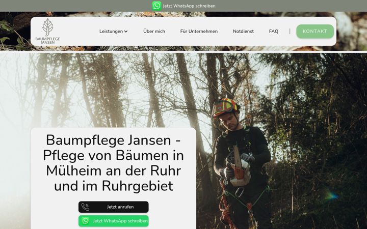Screenshot of baumpflege-jansen.de
