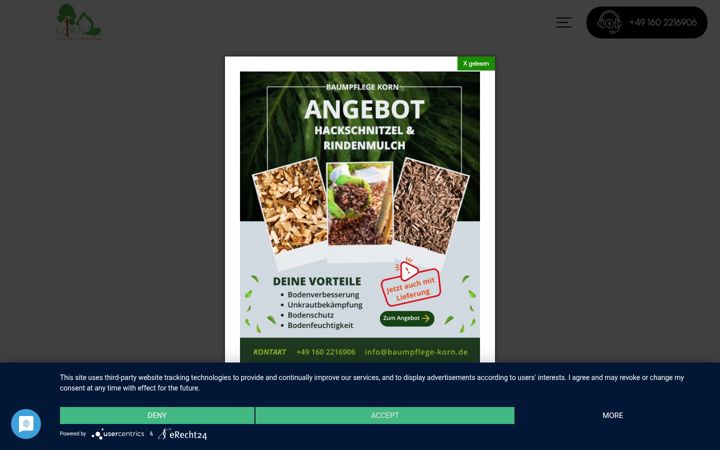 Screenshot of baumpflege-korn.de