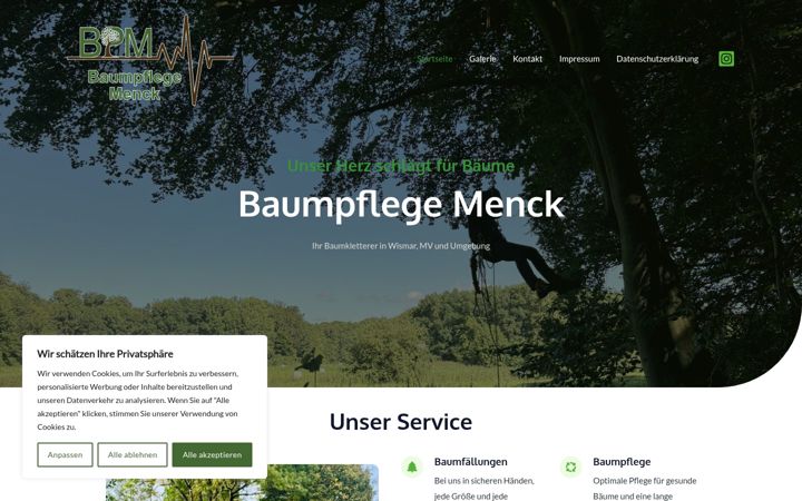 Screenshot of baumpflege-menck.de