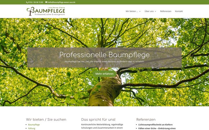 Screenshot of baumpflege-nienburg.de