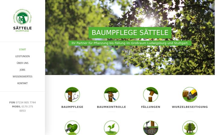 Skjermbilde av baumpflege-saettele.de