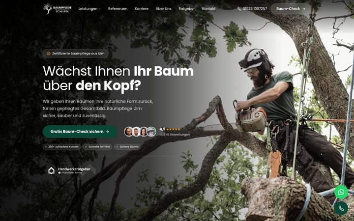 Skjermbilde av baumpflege-schlupek.de