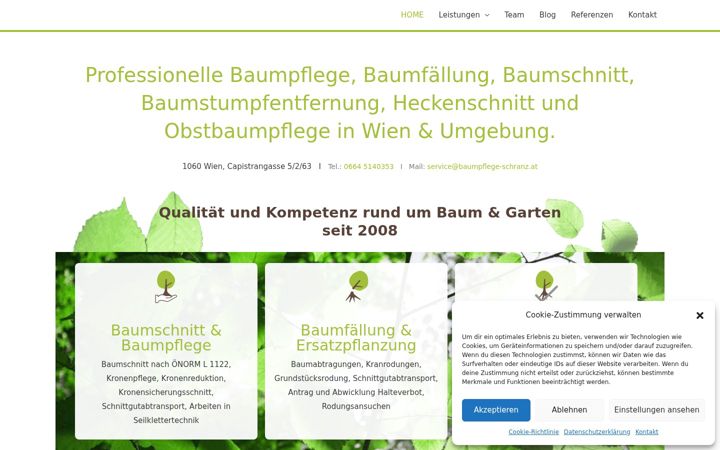 Screenshot of baumpflege-schranz.at