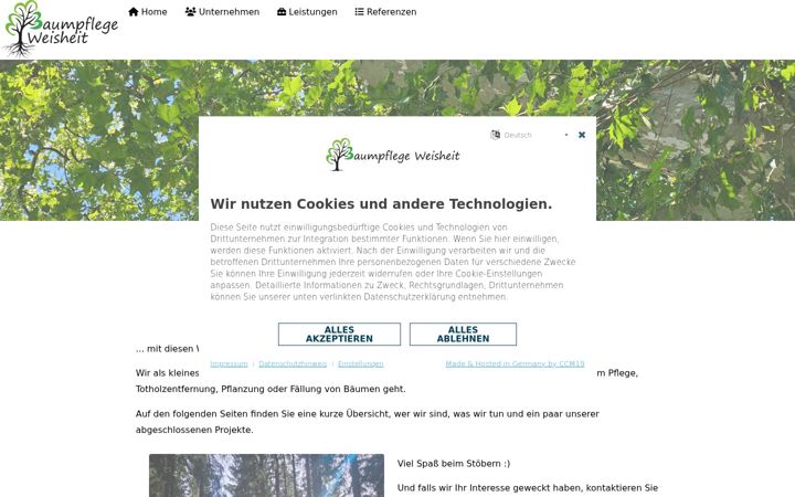 Screenshot of baumpflege-weisheit.de