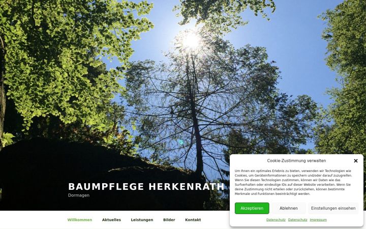 Screenshot of baumpflegeherkenrath.de