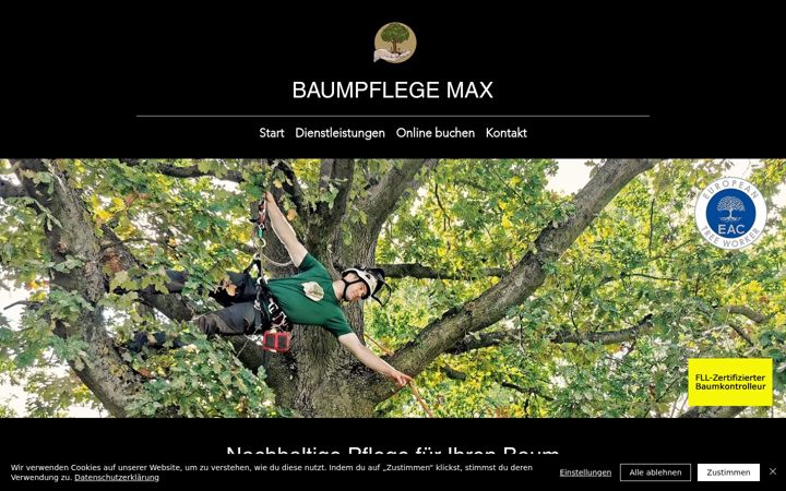 Skjermbilde av baumpflegemax.de