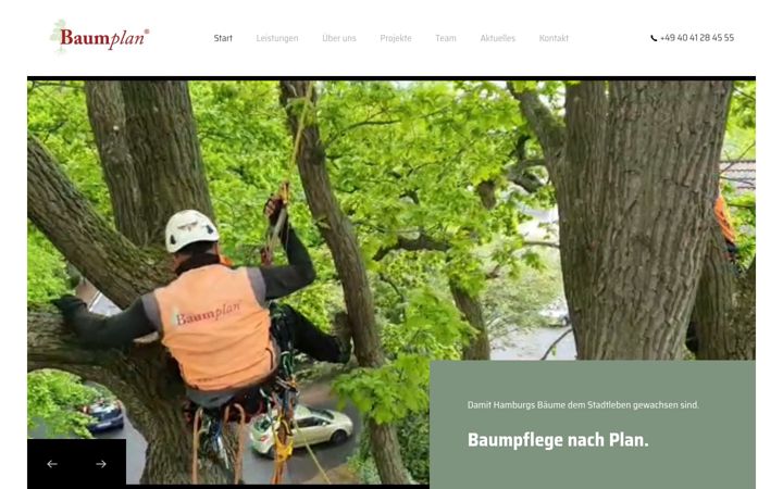 Screenshot of baumplan.de