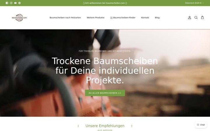 Screenshot of baumscheibe.com