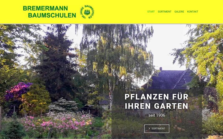 Screenshot of baumschule-bremermann.de