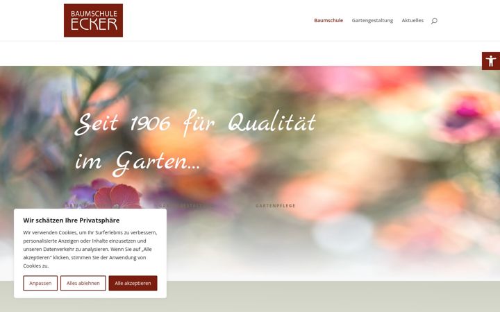 Screenshot of baumschule-ecker.com