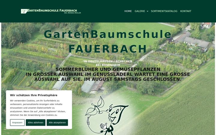 Screenshot of baumschule-fauerbach.de