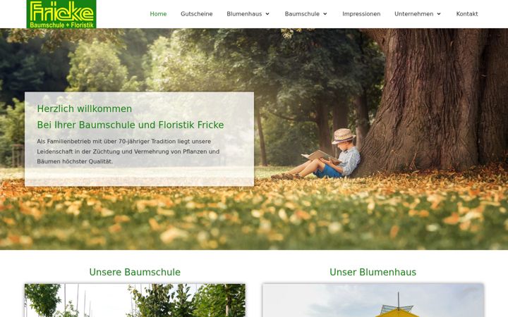 Screenshot of baumschule-fricke.de