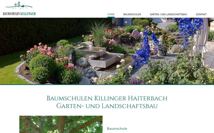 Kuvakaappaus sivustosta baumschule-killinger.de