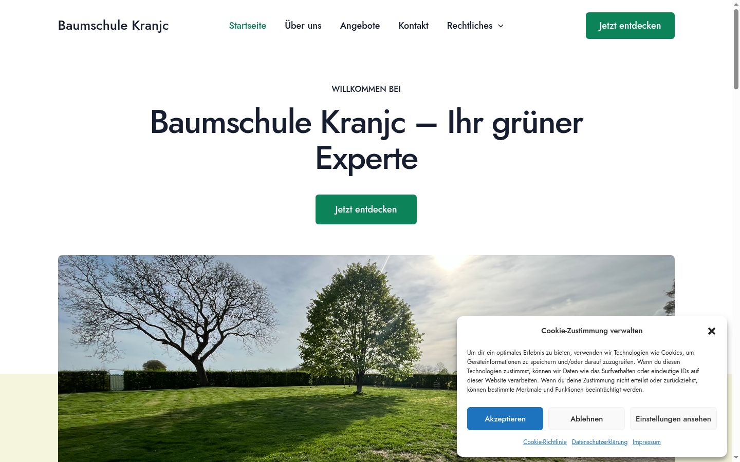 Screenshot tal-banner tal-kunsens muri qabel kwalunkwe interazzjoni