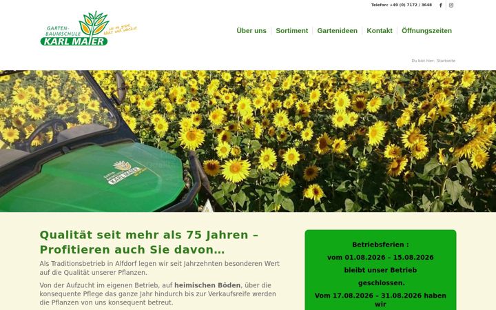 Screenshot van baumschule-maier.de