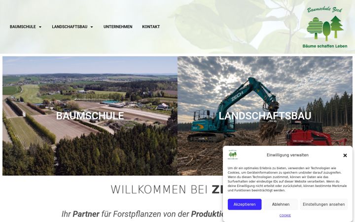 Screenshot van baumschule-zech.de