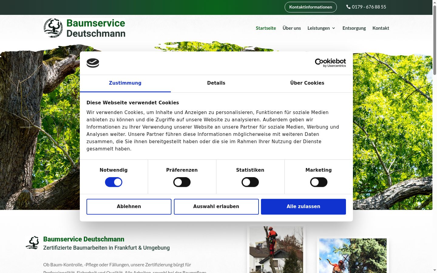 Snímka obrazovky banera súhlasu zobrazeného pred akoukoľvek interakciou