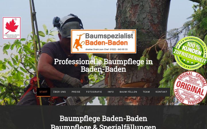 Screenshot of baumspezialist-baden-baden.de