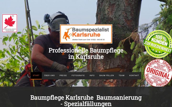 Zrzut ekranu baumspezialist-karlsruhe.de