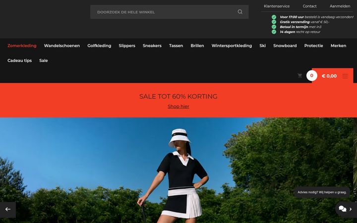 Screenshot of baumsport.nl