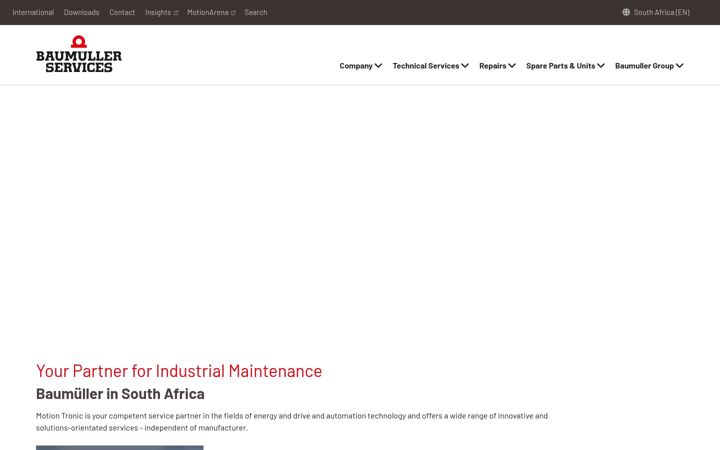 Screenshot of baumueller-services.com