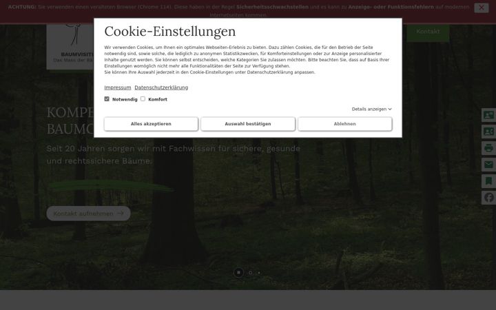 Snimka zaslona za baumvisite.de
