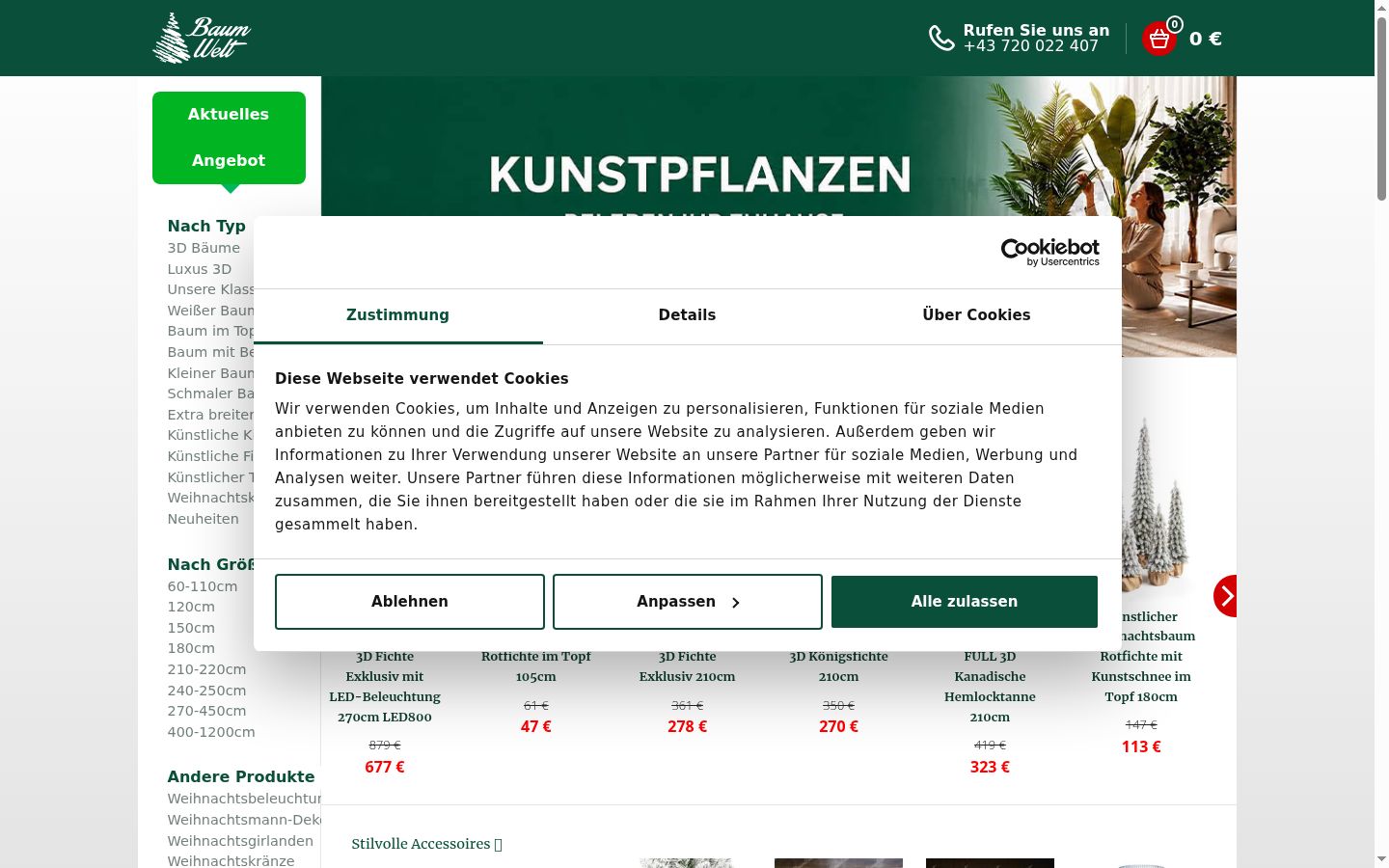 Képernyőkép a bármilyen interakció előtt megjelenő hozzájárulási bannerről