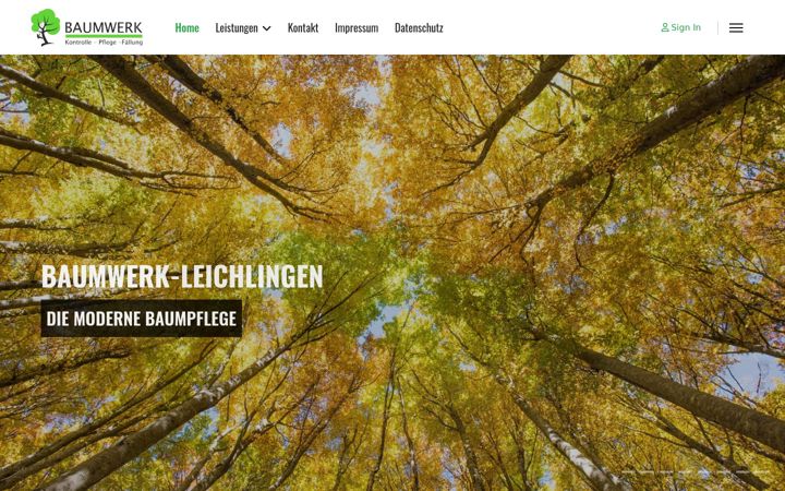 Screenshot of baumwerk-leichlingen.de