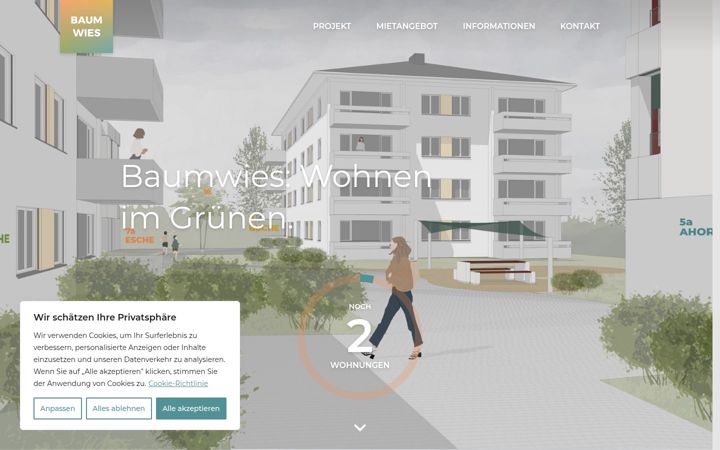 Screenshot of baumwies.ch