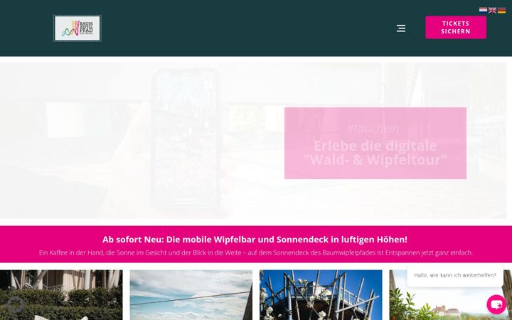 Screenshot of baumwipfelpfad-badiburg.de