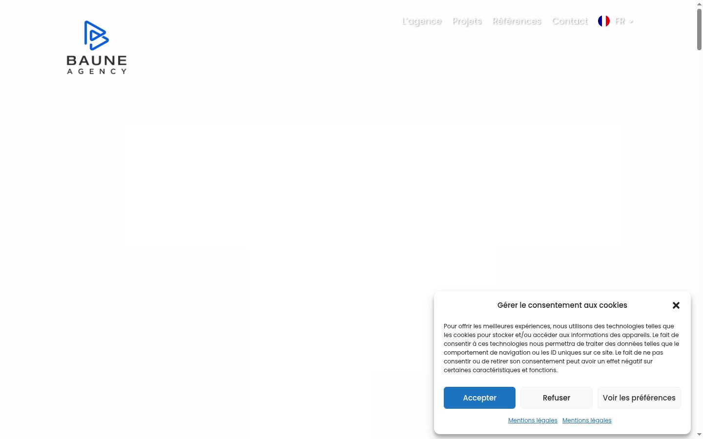 Kuvakaappaus suostumusbannerista, joka näytettiin ennen mitään vuorovaikutusta