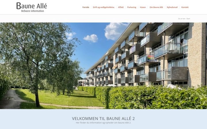 Screenshot of baunealle.dk