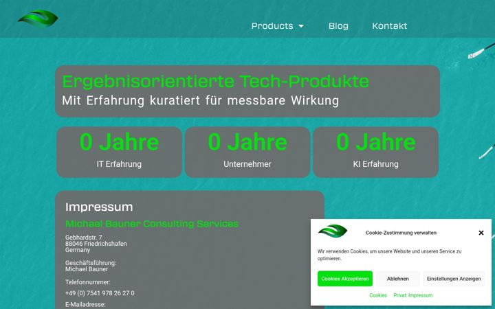 Screenshot of bauner.com