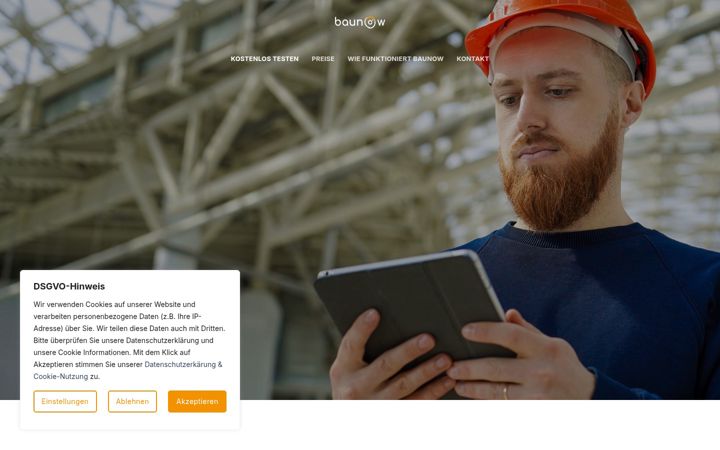 Screenshot of baunow.at