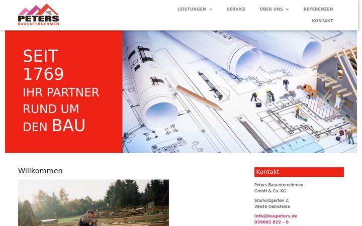 Screenshot of baupeters.de