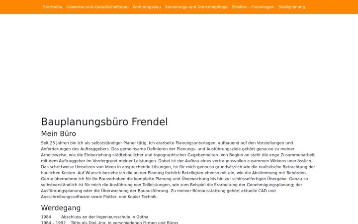 Screenshot of bauplanung-frendel.de