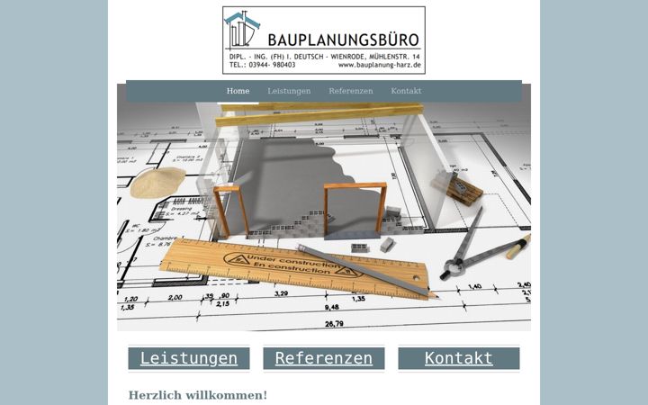 Screenshot of bauplanung-harz.de