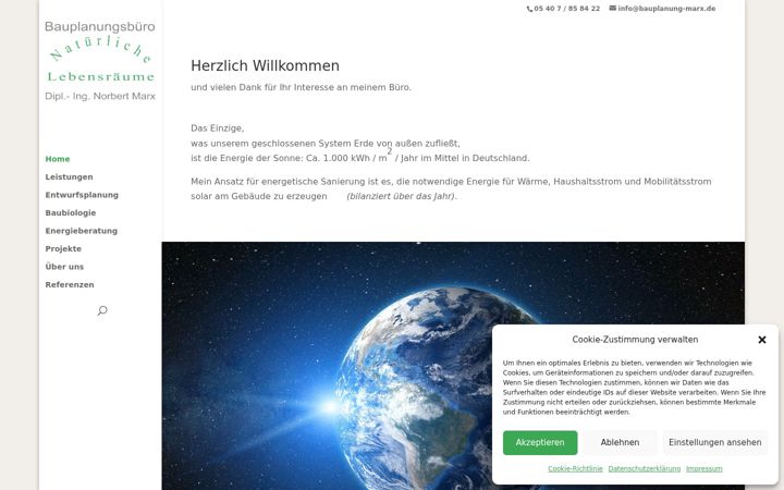 Екранна снимка на bauplanung-marx.de