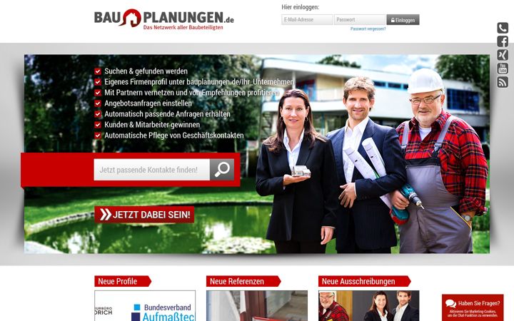 Screenshot of bauplanungen.de