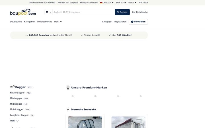 Screenshot of baupool.com